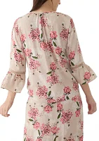 Women's Printed Bell Sleeve Blouse