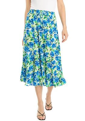 Women's Printed Ruffle Hem Skirt