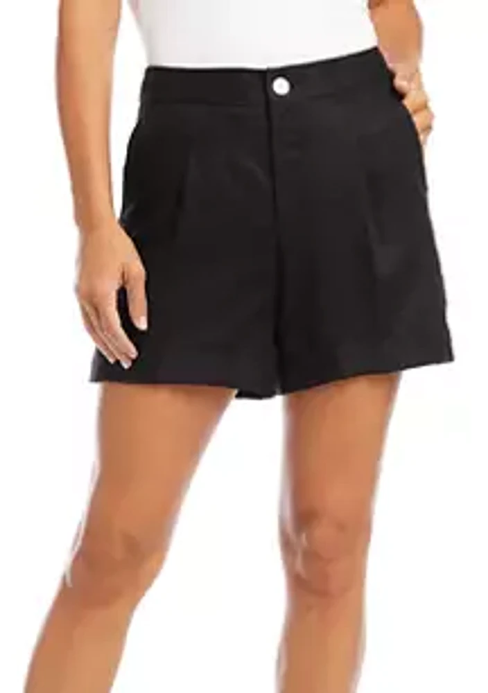 Karen Kane Women's High Waist Pleated Shorts