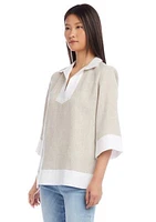 Women's Contrast Tunic Top