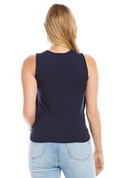 Women's Layered Drape Front Top