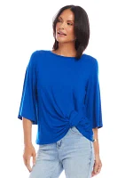 Petite Flare Sleeve Pick-Up Top