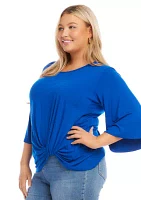 Plus Flare Sleeve Pick Up Top