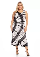 Plus Front Slit Midi Dress