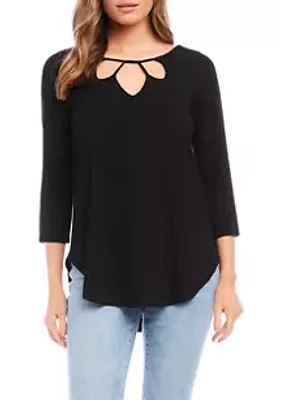 Karen Kane Women's Cut Out Shirttail T-Shirt