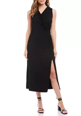 Karen Kane Women's Faux Wrap Midi Dress