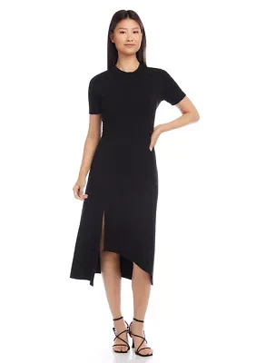 Petite Asymmetric Front Slit Dress