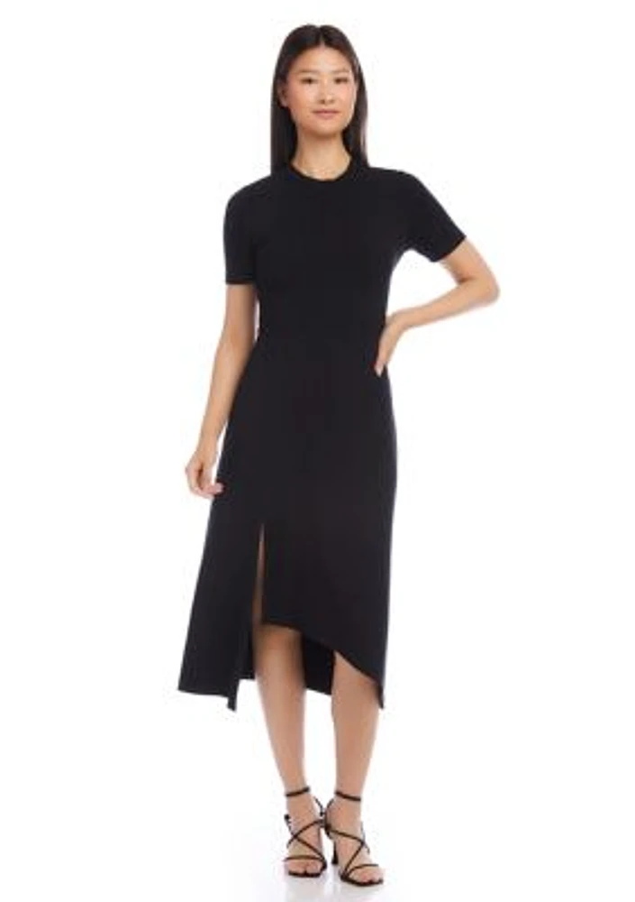 Women's Asymmetric Front Slit Dress