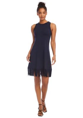 Women's Sleeveless Fringe Hem Dress