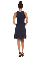 Women's Sleeveless Fringe Hem Dress