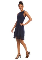 Women's Sleeveless Fringe Hem Dress