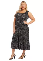 Plus Tiered Midi Dress