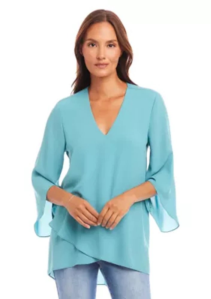 Women's Bracelet Sleeve Asymmetric Top