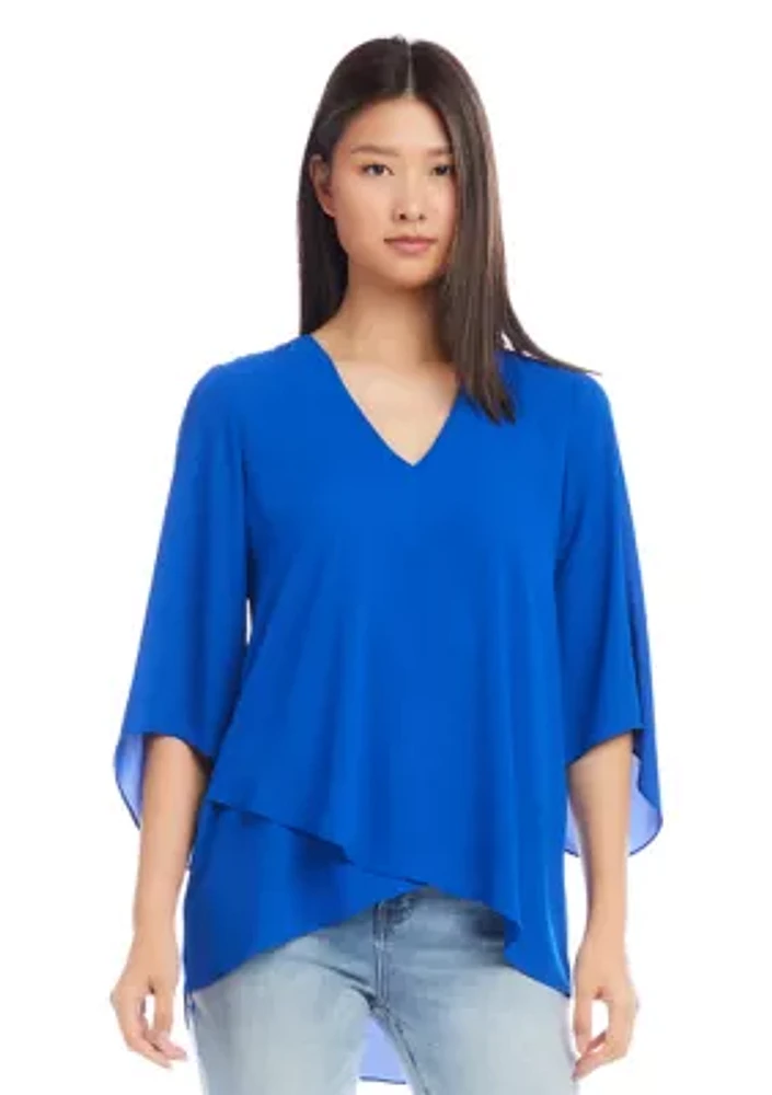 Petite Bracelet Sleeve Asymmetric Top