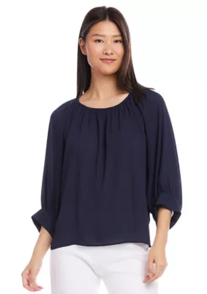 Petite Blouson Sleeve Top