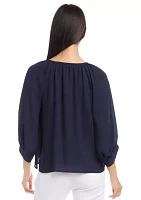 Petite Blouson Sleeve Top