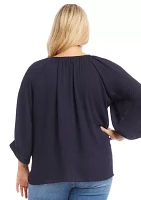 Plus Blouson Sleeve Top