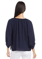 Women's Blouson Sleeve Top