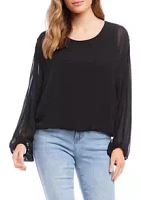 Karen Kane Women's Lantern Sleeve Top