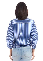 Women's Stripe Tie Waist Top