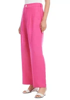 Petite High Waist Pleated Pants