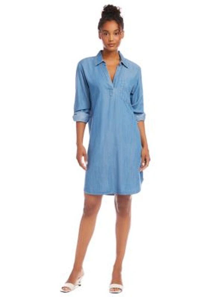 Women's Chambray Shirtdress