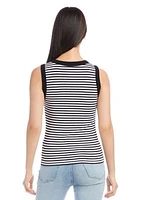 Women's Contrast Stripe Tank Top