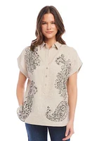 Women's Paisley Print Shirt