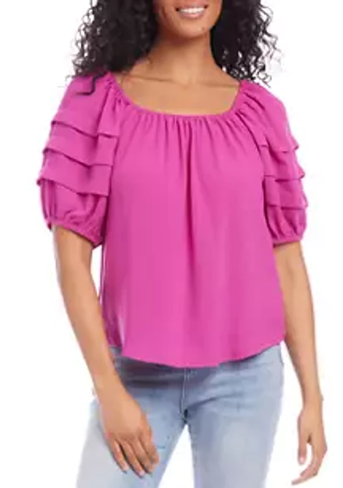 Karen Kane Women's Pleat Sleeve Top