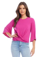 Petite Drape Front Top