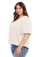 Plus Sleeve Puff Top