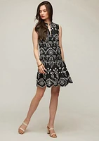 Women's Sleeveless Eyelet Dress