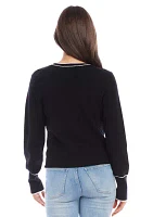 Women's Contrast Trim Cardigan