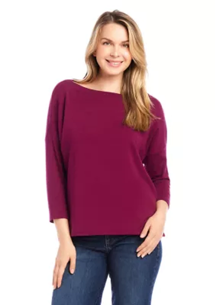 Petite Boat Neck Top