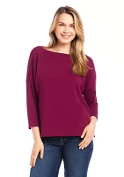 Petite Boat Neck Top