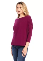 Petite Boat Neck Top