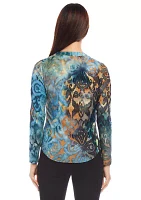 Women's Long Sleeve Burnout Top