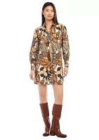 Women's Blouson Sleeve Shirtdress