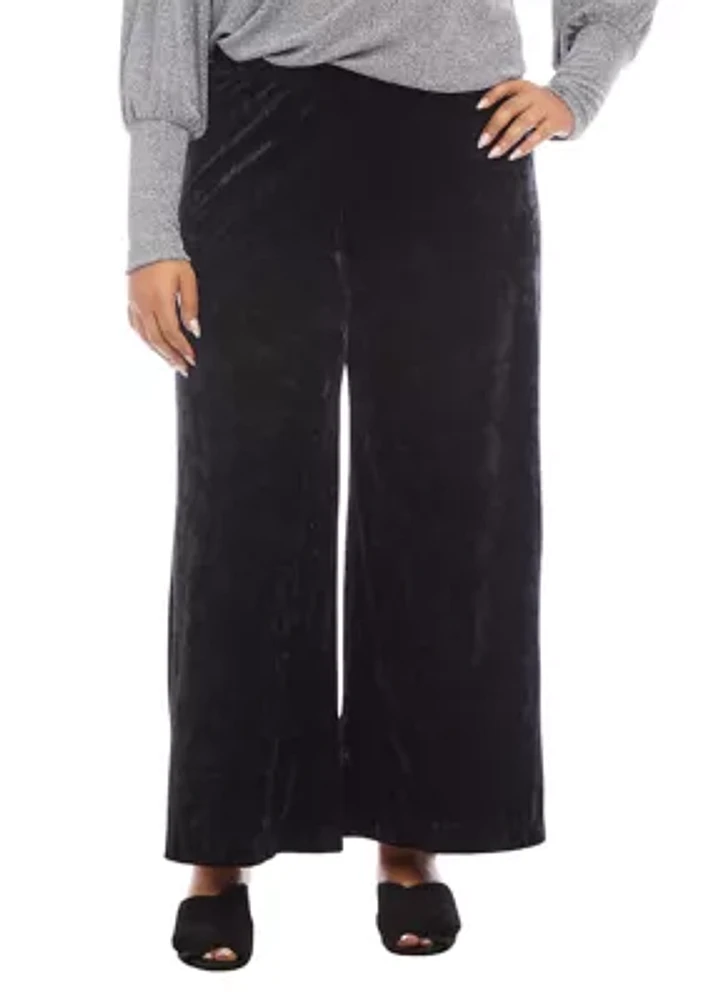 Plus Crushed Velvet Pants