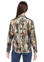 Women's Long Sleeve Placket Top