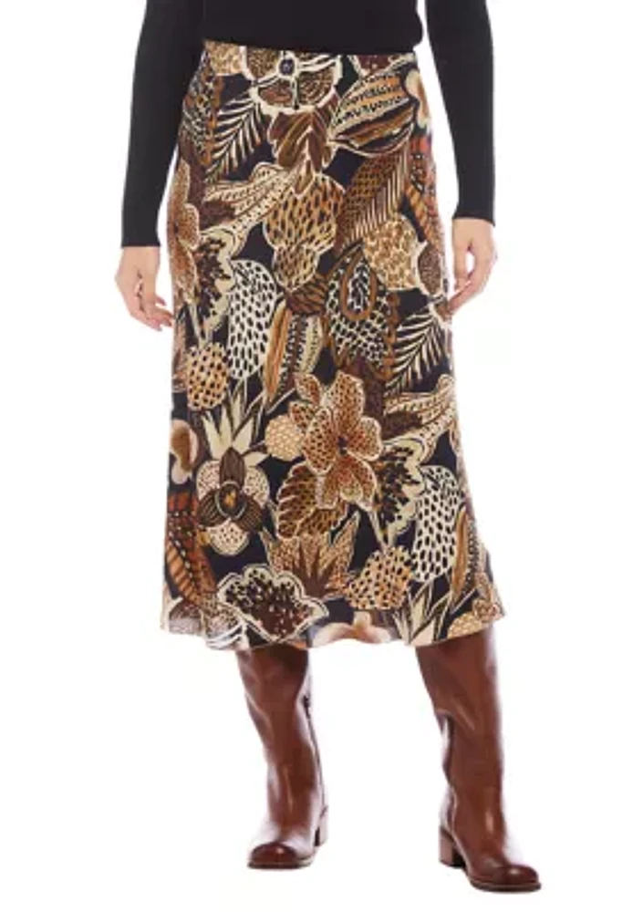 Women's Bias Cut Midi Skirt