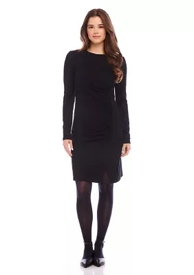 Women's Shirred Long Sleeve Dress