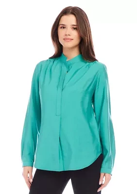 Women's Long Sleeve Placket Top