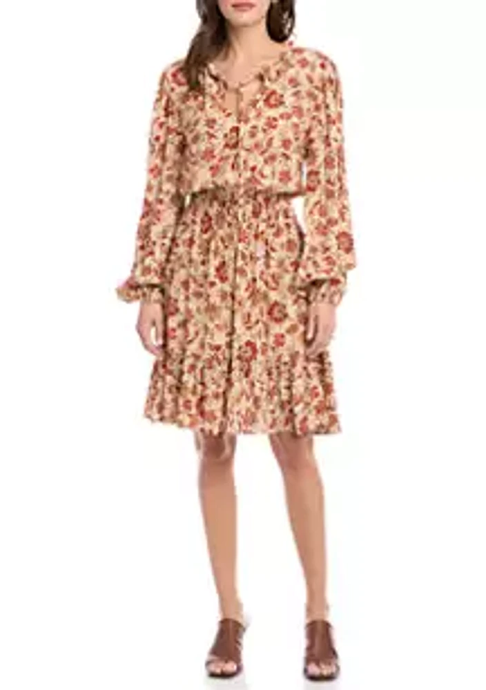 Karen Kane Women's Long Sleeve Tiered Dress