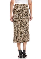 Women's Bias Cut Midi Skirt