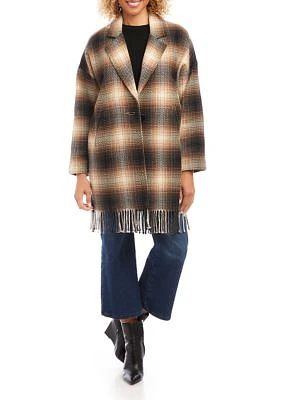 Women's Plaid Fringe Jacket