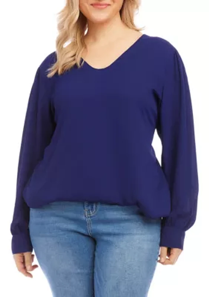 Plus Puff Sleeve Top