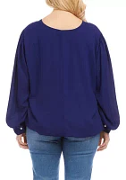 Plus Puff Sleeve Top