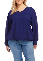 Plus Puff Sleeve Top