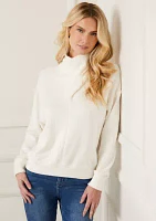 Women's Faux Wrap Turtleneck Top